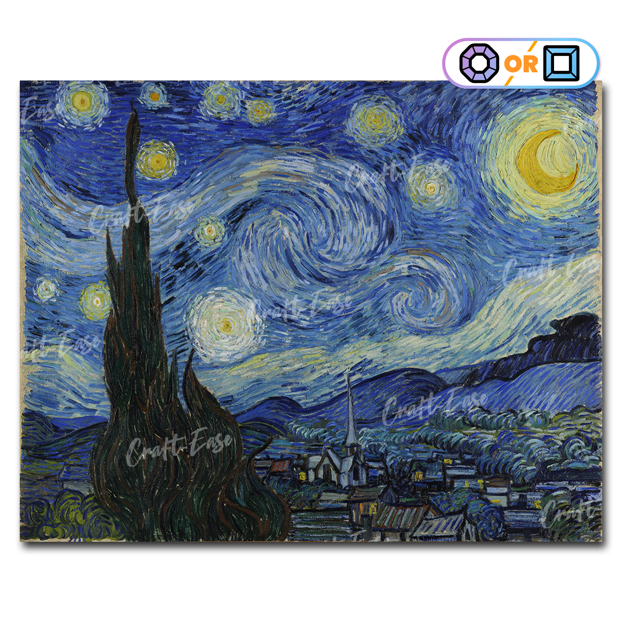 The Starry Nights - Kit de pintura diamantes