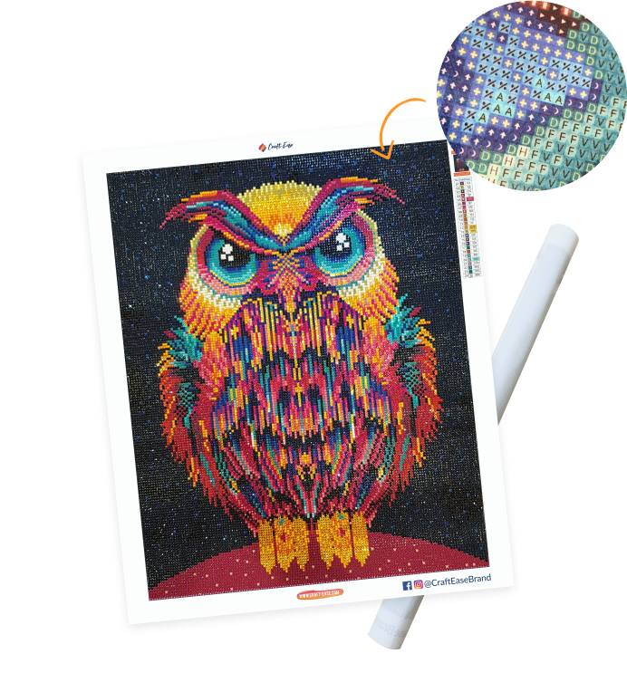 Owl on a Tree - Premium Diamond Painting Kit